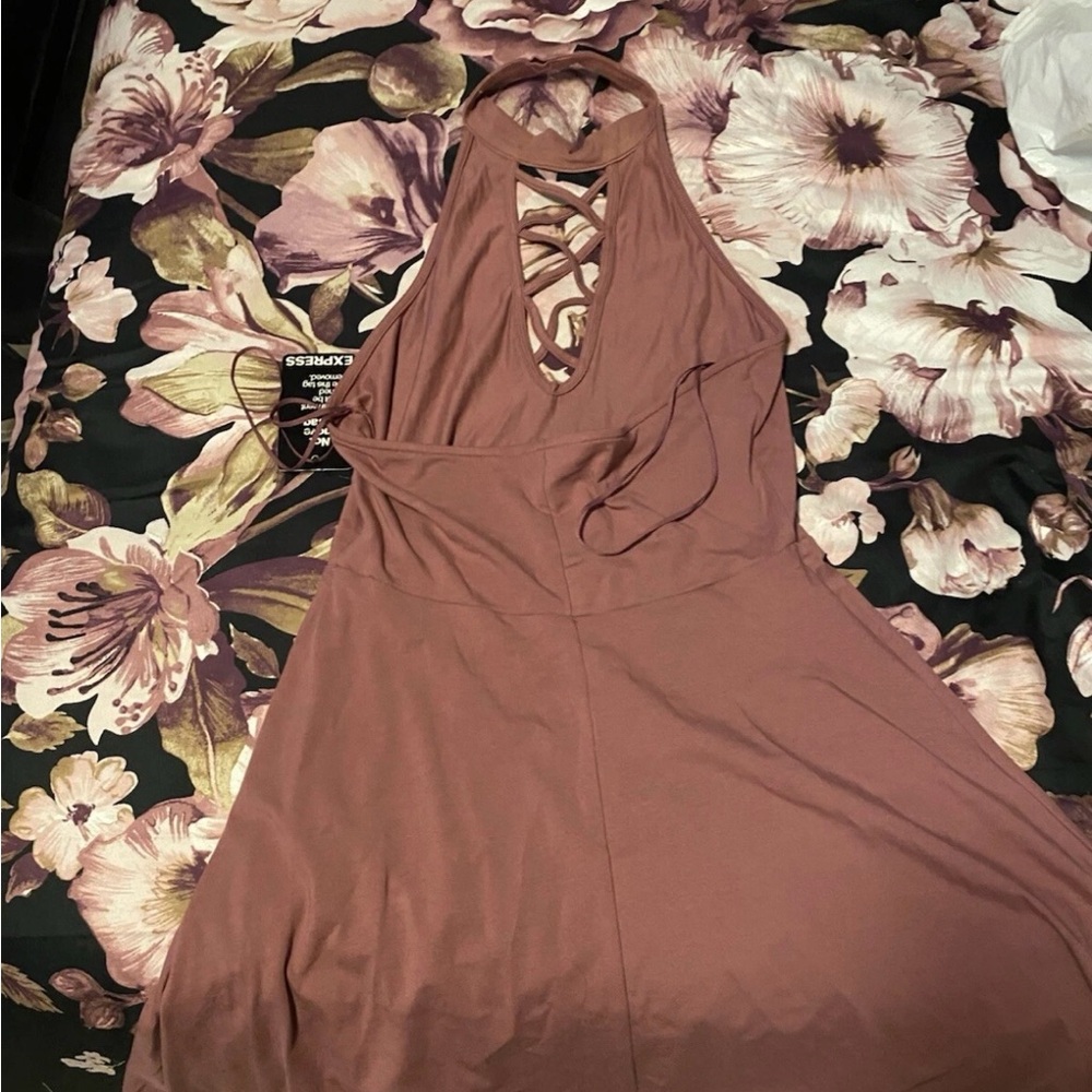 Express Backless Mauve Dress